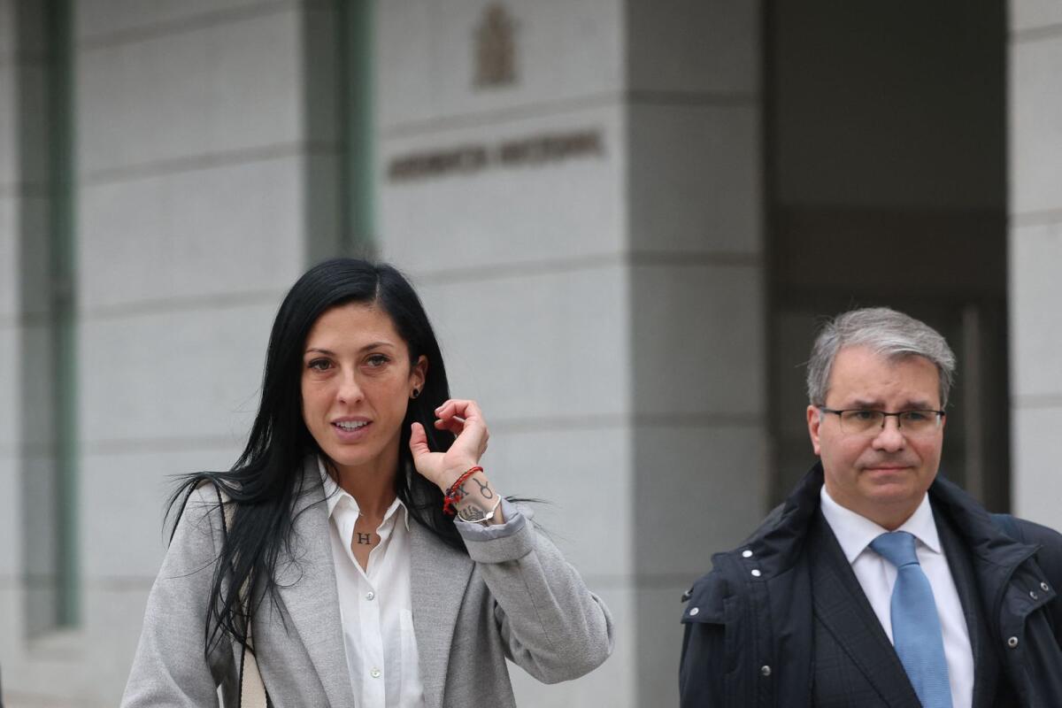 Jennifer Hermoso at the Audiencia Nacional court in Madrid. — AFP