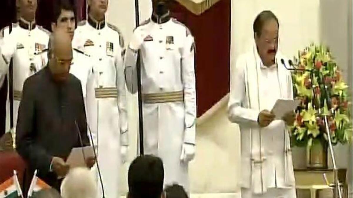 Venkaiah Naidu sworn in as Indias Vice President