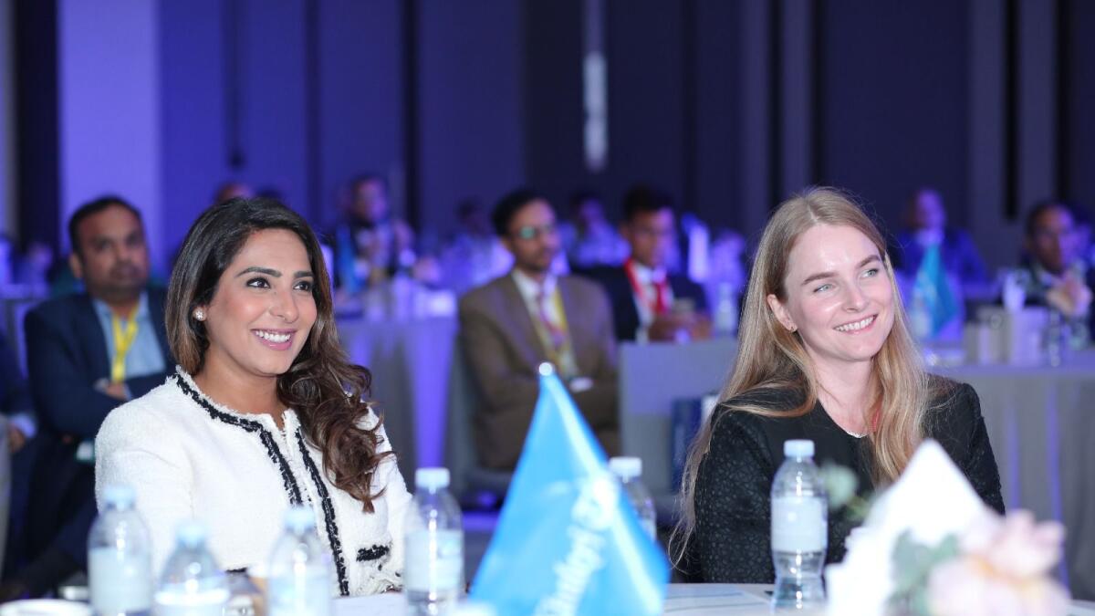 Dunja Poetschke (right) at the New Age Finance and Accounting (NAFA) conference organised by Khaleej Times.