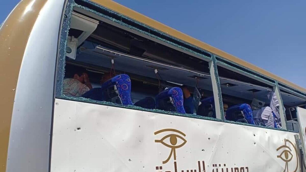 Photos: At least 17 injured in Egypt tourist bus blast