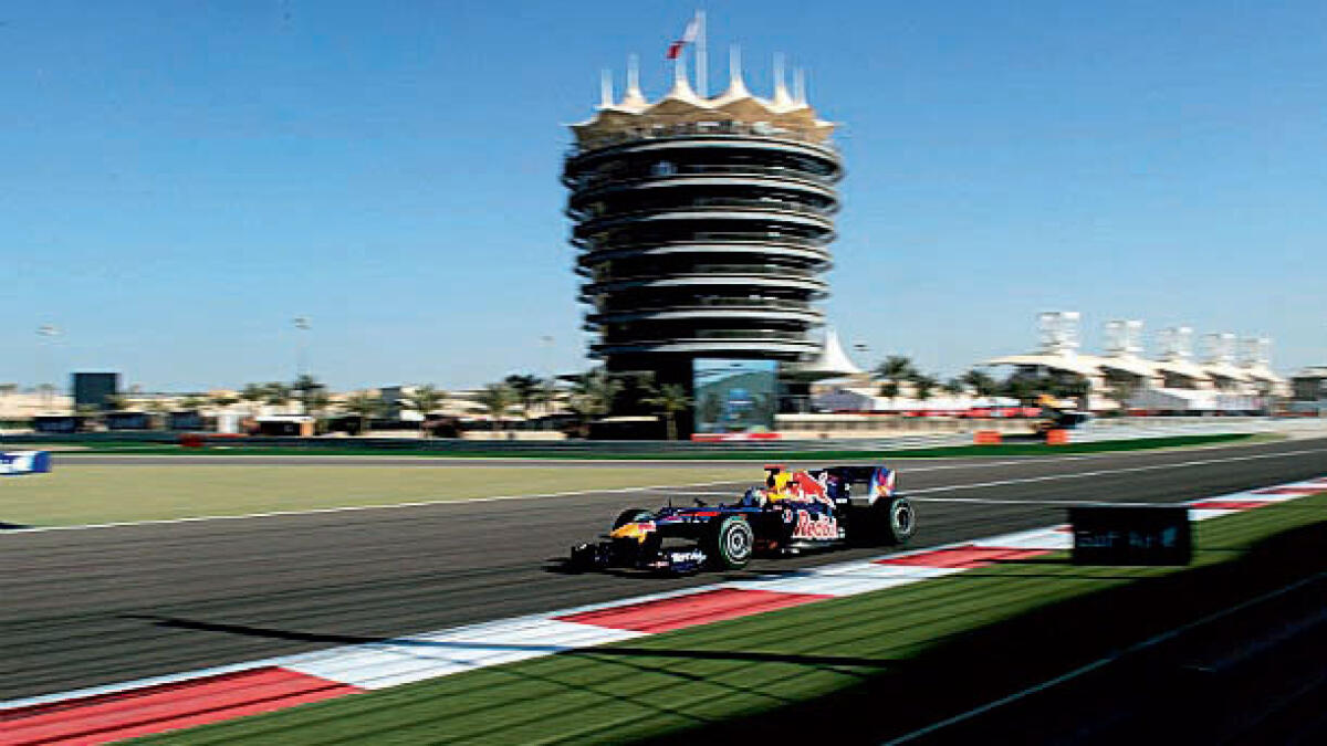 Bahrain International circuit  on the edge of action for F-1