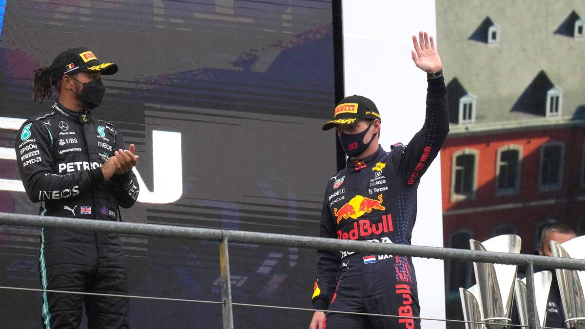 Max Verstappen (right) and Lewis Hamilton battle is on the cards. — AP