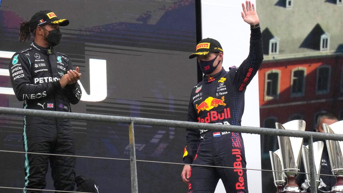 Max Verstappen (right) and Lewis Hamilton battle is on the cards. — AP
