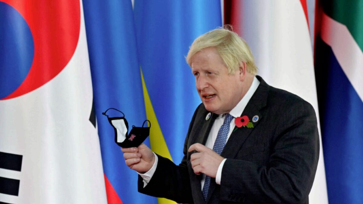 British Prime Minister Boris Johnson arrives for the G20 of World Leaders Summit. — AFP