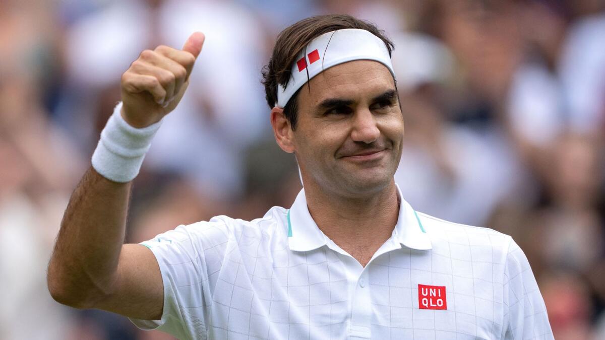 Roger Federer celebrates winning his third round match against Britain's Cameron Norrie. — Reuters
