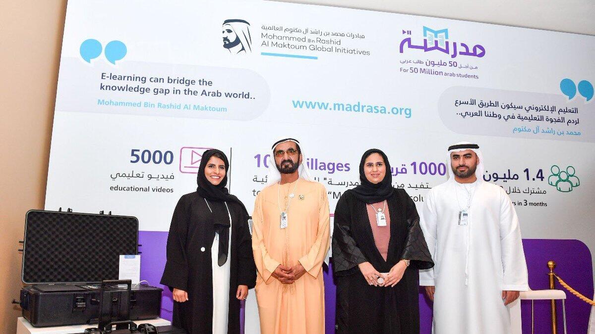 Sheikh Mohammed launches learning platform for students without internet