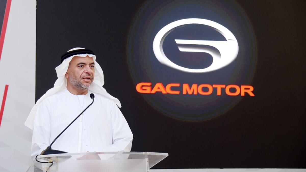 Shehab Gargash, managing director and Group CEO of Gargash Group, addressing at the showroom launch event in Abu Dhabi.