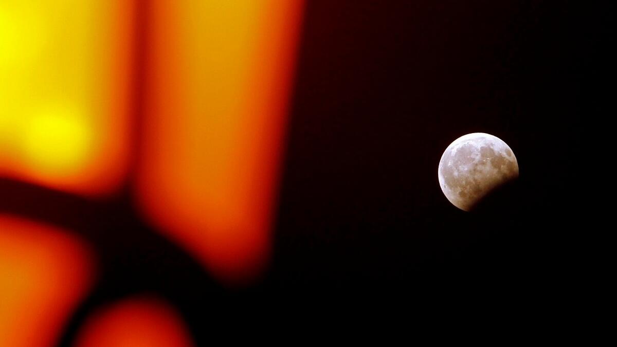 Partial lunar eclipse over Sharjah (M. Sajjad)