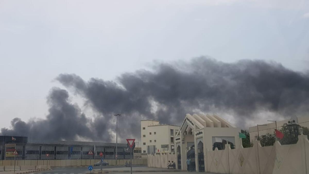 Video: Fire erupts in Sharjah warehouse, no casualties reported 