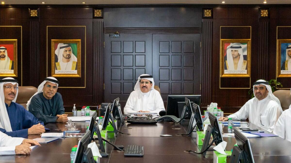 Saeed Mohammed Al Tayer, chairman of Dubal Holding, chairing the meeting. — Supplied photo