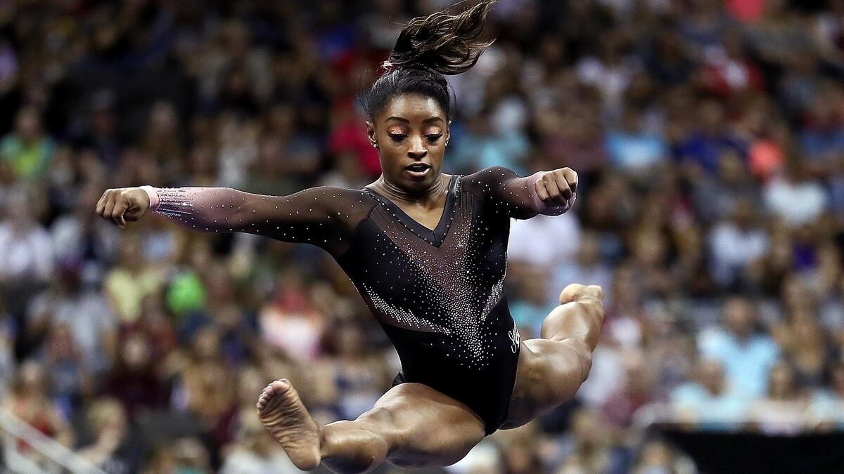 Biles soars to sixth title at national championships
