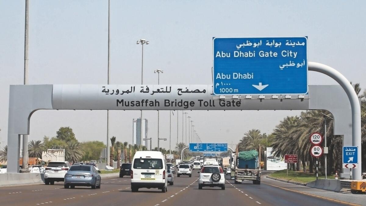 Abu Dhabi toll, department of transport, salik, toll gates, musaffah bridge, toll gate, toll