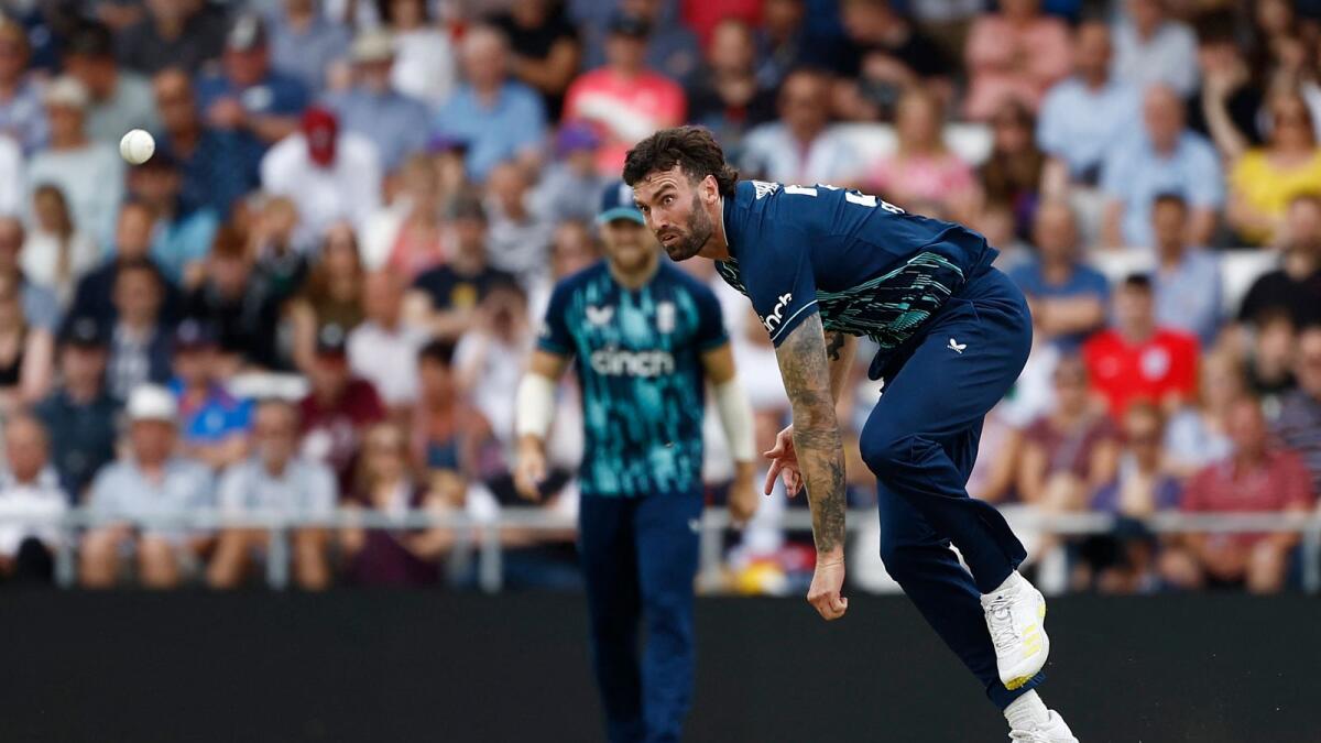 England's Reece Topley in action during the ODI series against South Africa. — Reuters