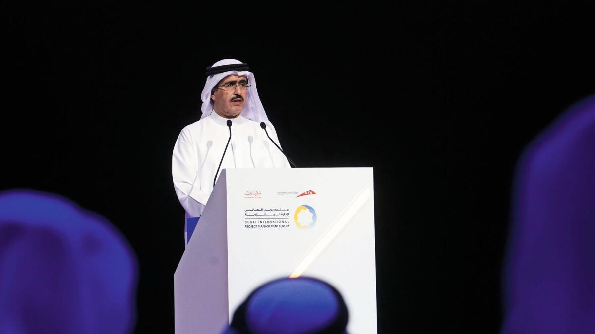 Saeed Mohammed Al Tayer addresing the forum in Dubai on Wednesday.