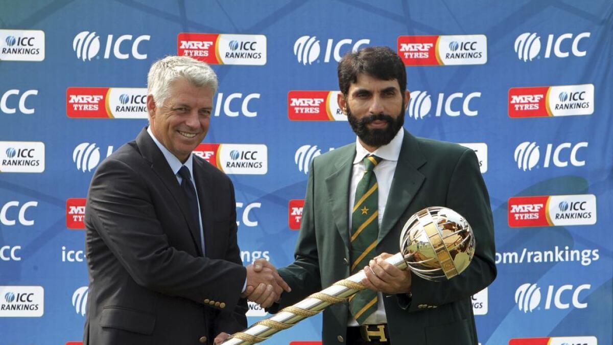 WATCH: ICC presents Test Championship mace to Pakistan