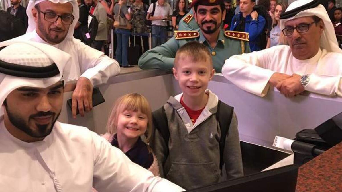 Two curious children get VIP treatment at Dubai airport