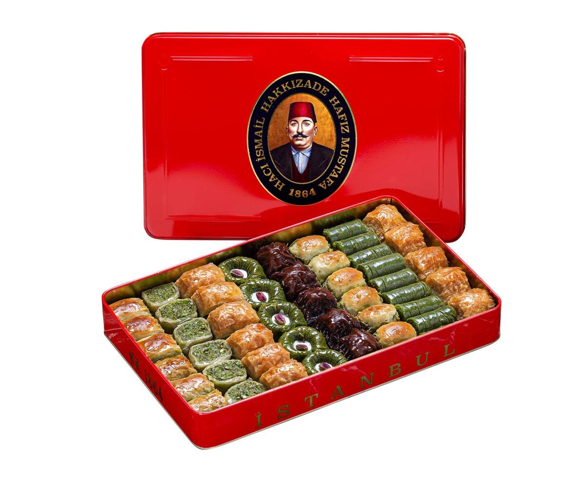 Nothing better to celebrate the festive occasion than Hafiz Mustafa's mixed baklava with pistachio and walnut. Dh346