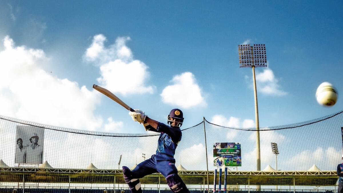 Sweet spot: The Sri Lankan squad took part in a practice session at the Sharjah Cricket Stadium. — Supplied photo