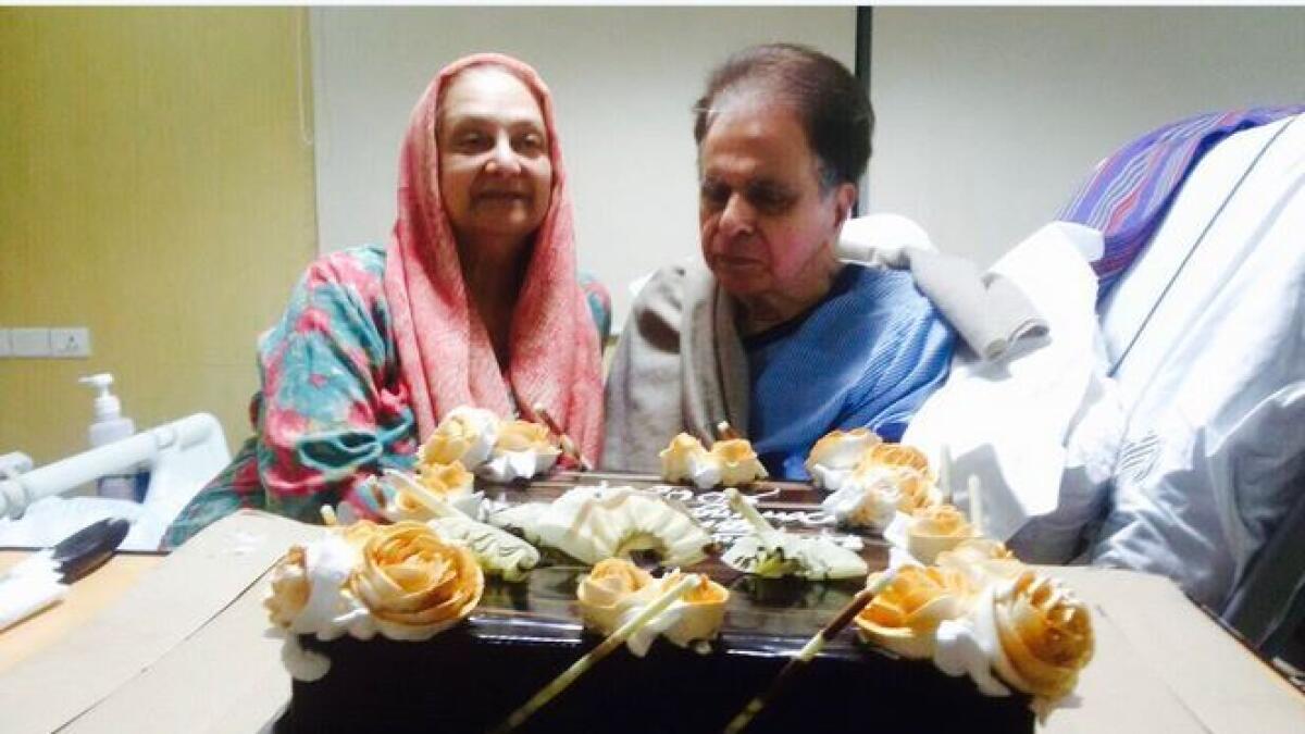 Dilip Kumar thanks fans for wishes, cuts cake in hospital