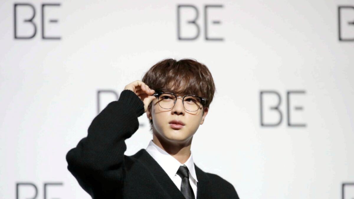 Jin, vocalist of the BTS band. — AP