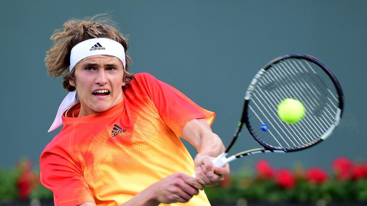 Alexander Zverev of Germany put up a sterling performance before losing out to Rafael Nadal of Spain in three sets. — AFP