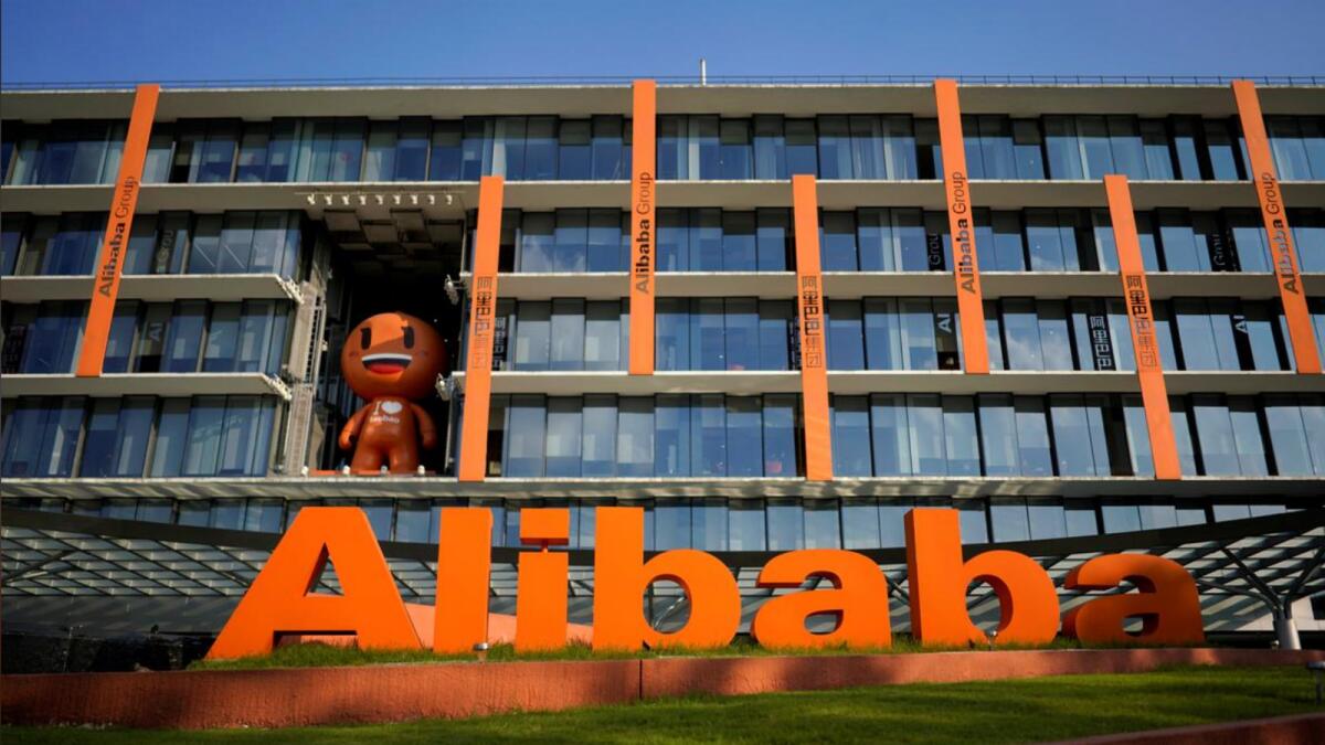 The logo of Alibaba Group is seen at the company's headquarters in Hangzhou. — Reuters file