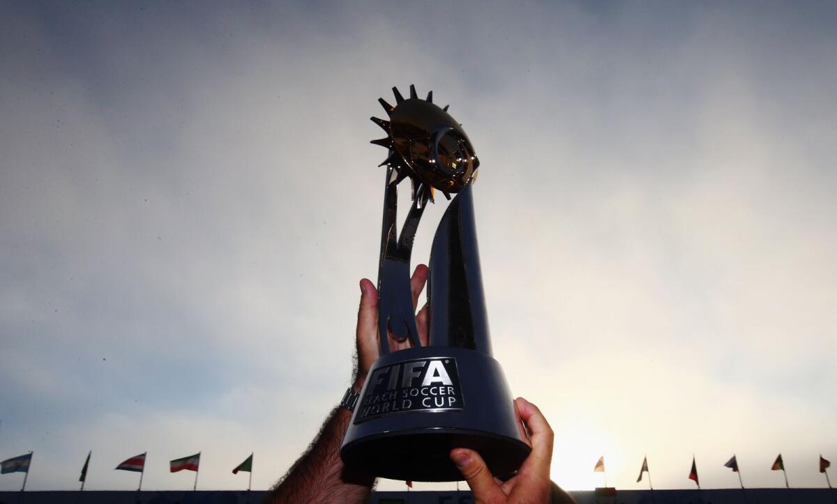 Fifa Beach Soccer World Cup trophy. — Fifa Twitter