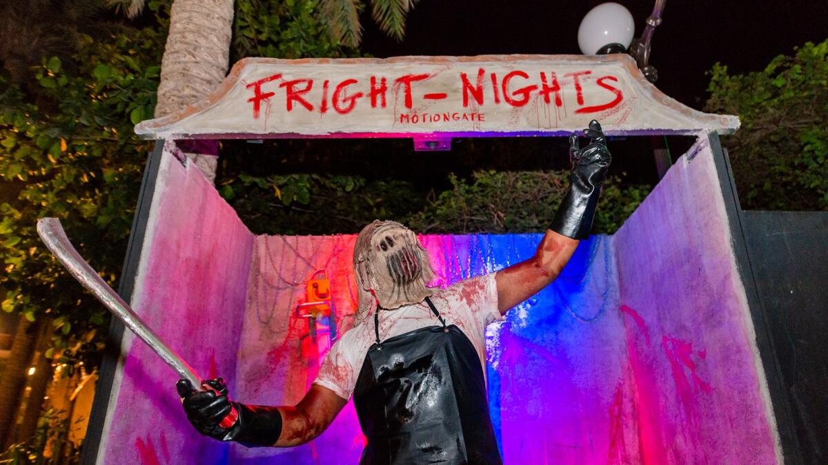 Petrifying park. Dubai’s notorious Halloween Fright Nights are back at Motiongate theme park with its third and spookiest edition yet, promising three weeks of terrifying experiences that will thrill the mind and chill the spine. Running until November 14, the Hollywood-inspired attraction has transformed into a place straight out of your darkest nightmares.
