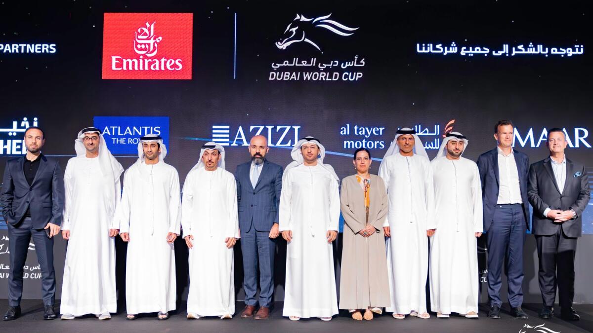 Representatives of the sponsors for the Dubai World Cup races. - Photo Dubai Racing Club