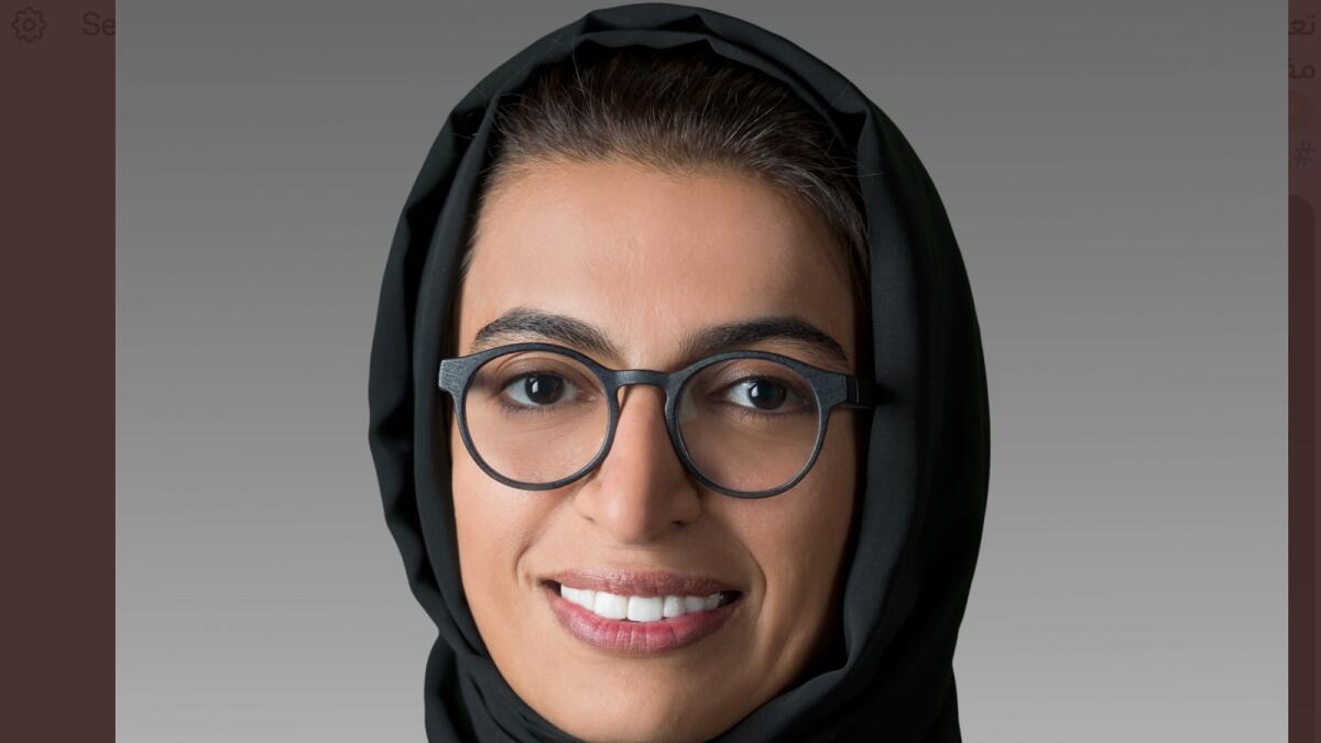 Noura bint Mohammed Al Kaabi, UAE’s Minister of Culture and Youth. –Twitter