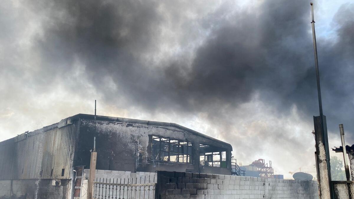 Fire in a warehouse in Abu Dhabi