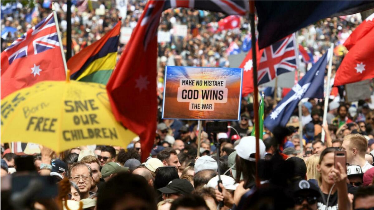 There were protests in major Australian cities William WEST. Photo: AFP