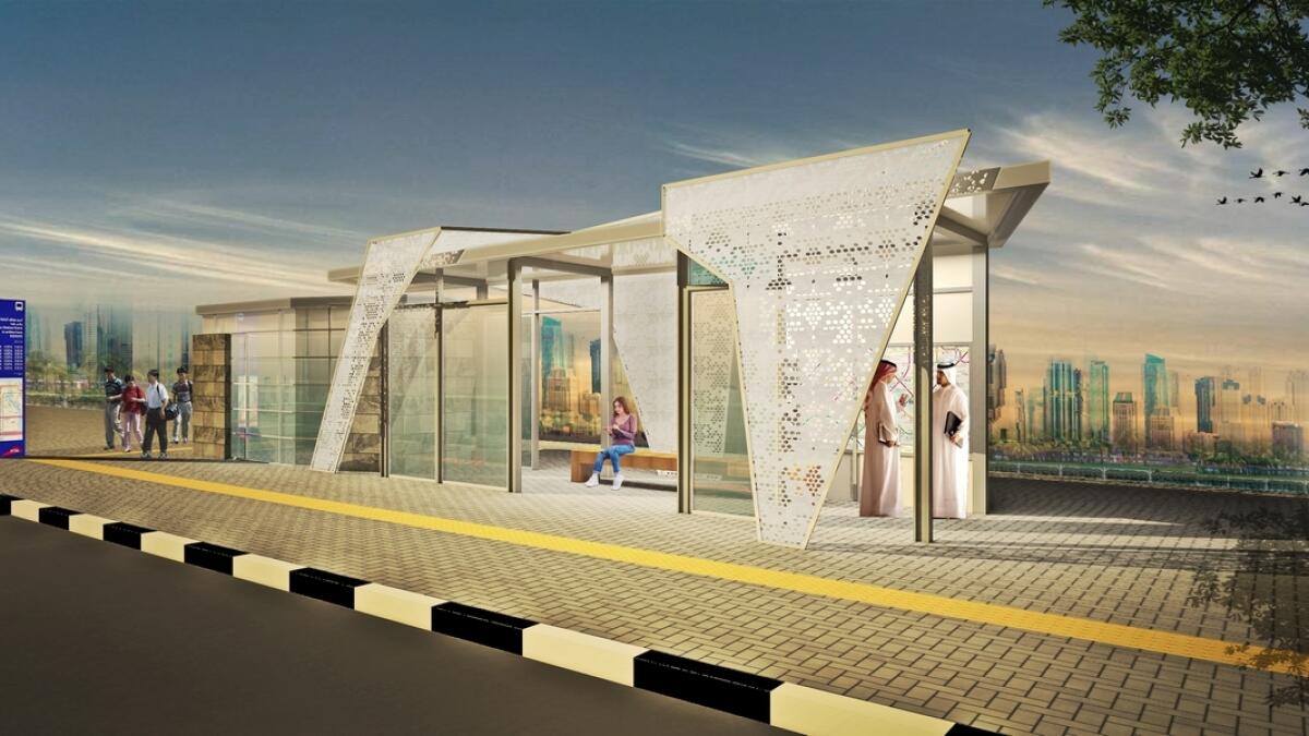 1500, bus shelters, built, Dubai, Roads and Transport Authority, RTA, development drive