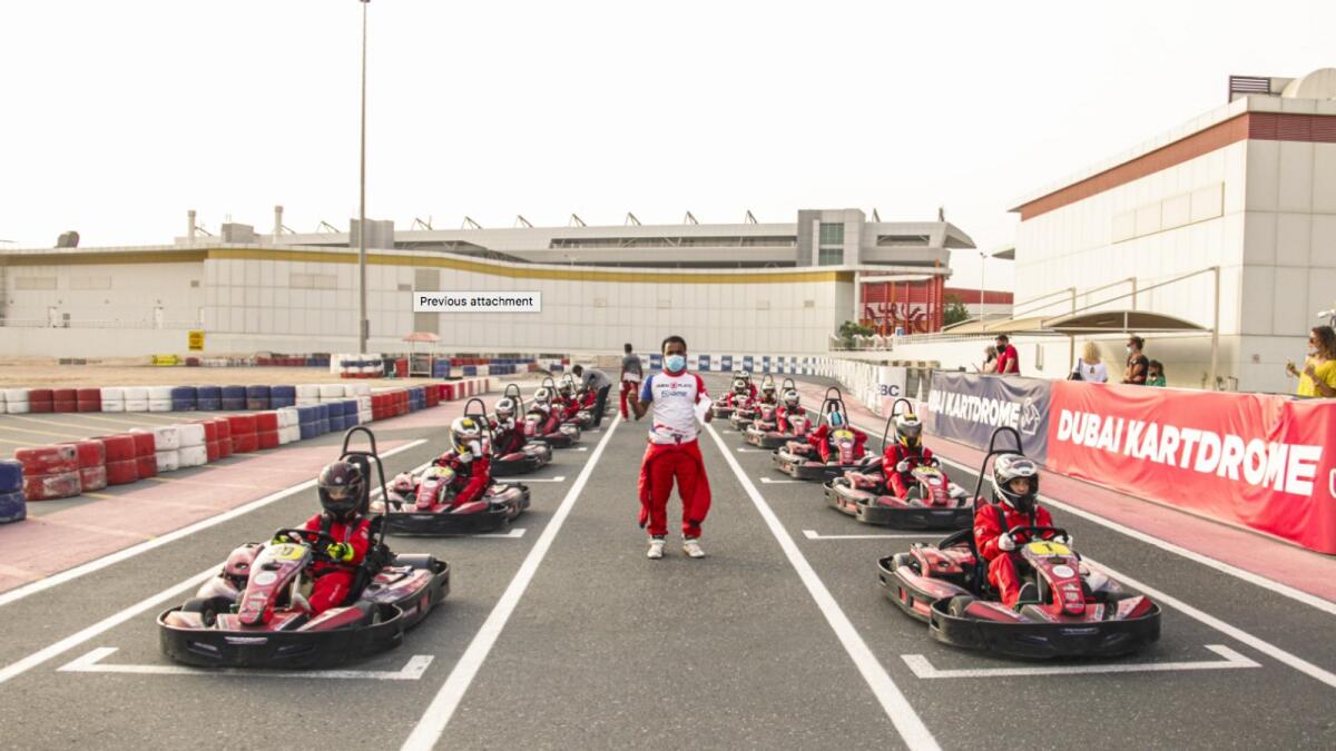 Karting at the Dubai Autodrome. — Supplied photo