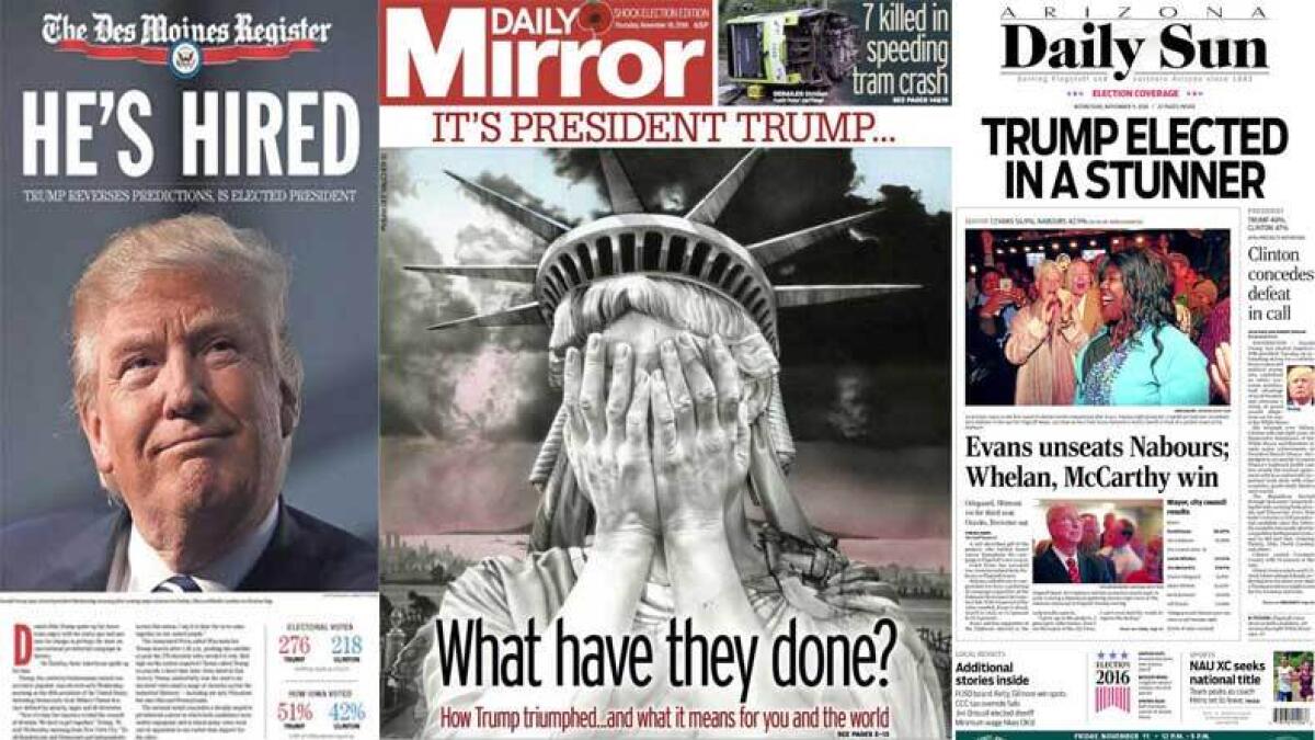 Trump unleashed: Newspaper front pages of the world