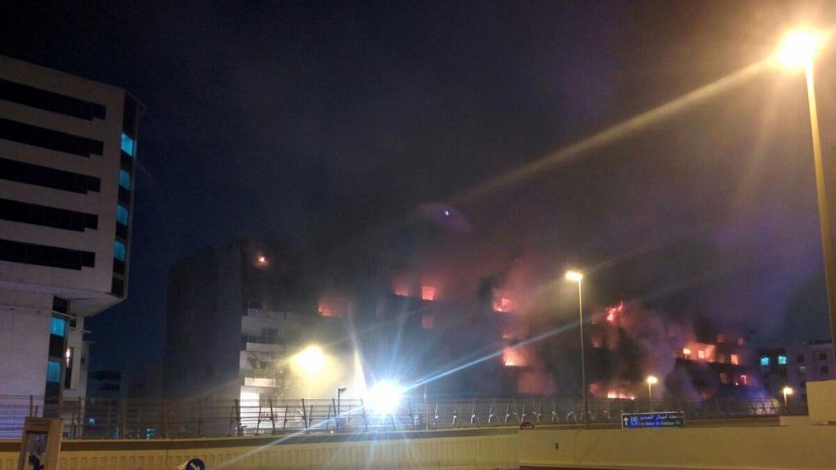 Metro riders stranded as fire hits Deira building
