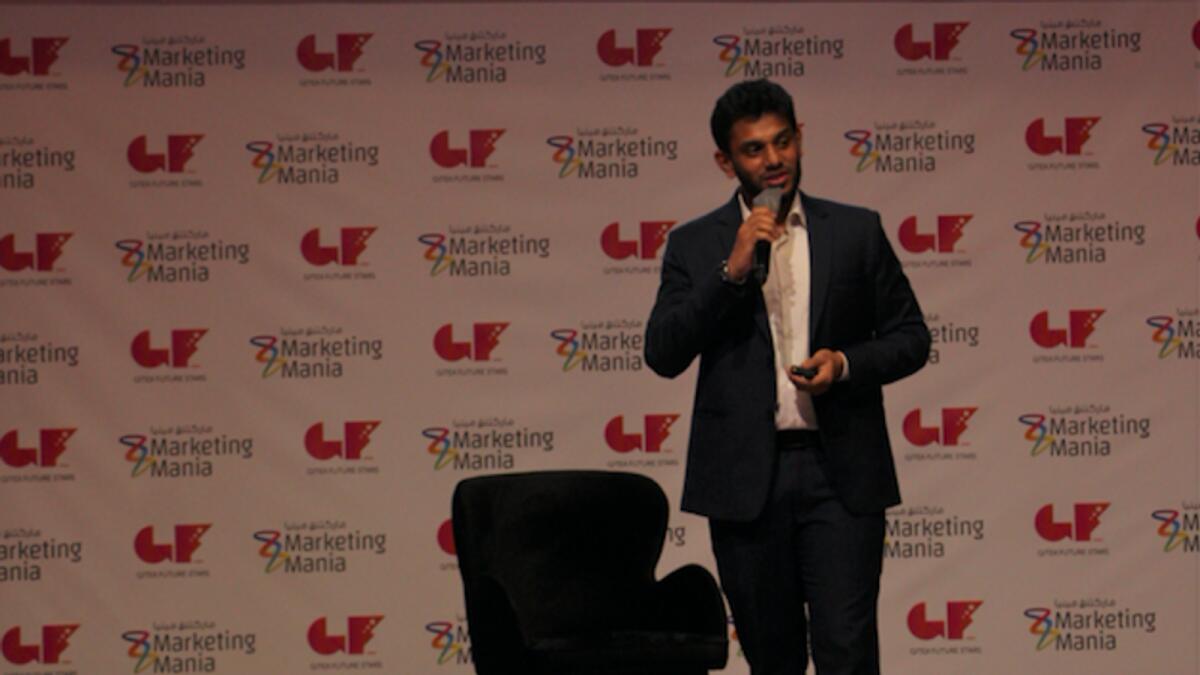 Mohammed Mukhtar Jahangir, co-founder of U-Connect, during his talk at Gitex in Dubai. (Supplied photo)
