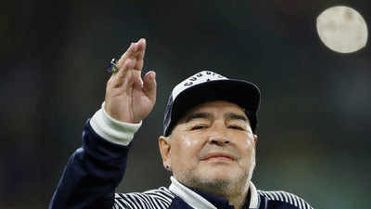 World Cup winner Maradona had been taken to hospital in La Plata -- where he is the coach of top-flight side Gimnasia y Esgrima -- on Monday for a series of tests after feeling unwell.