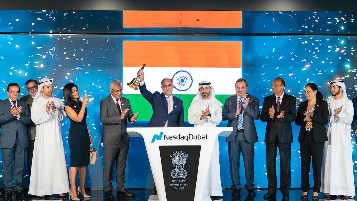Indian ambassador to UAE rings Nasdaq Dubai bell