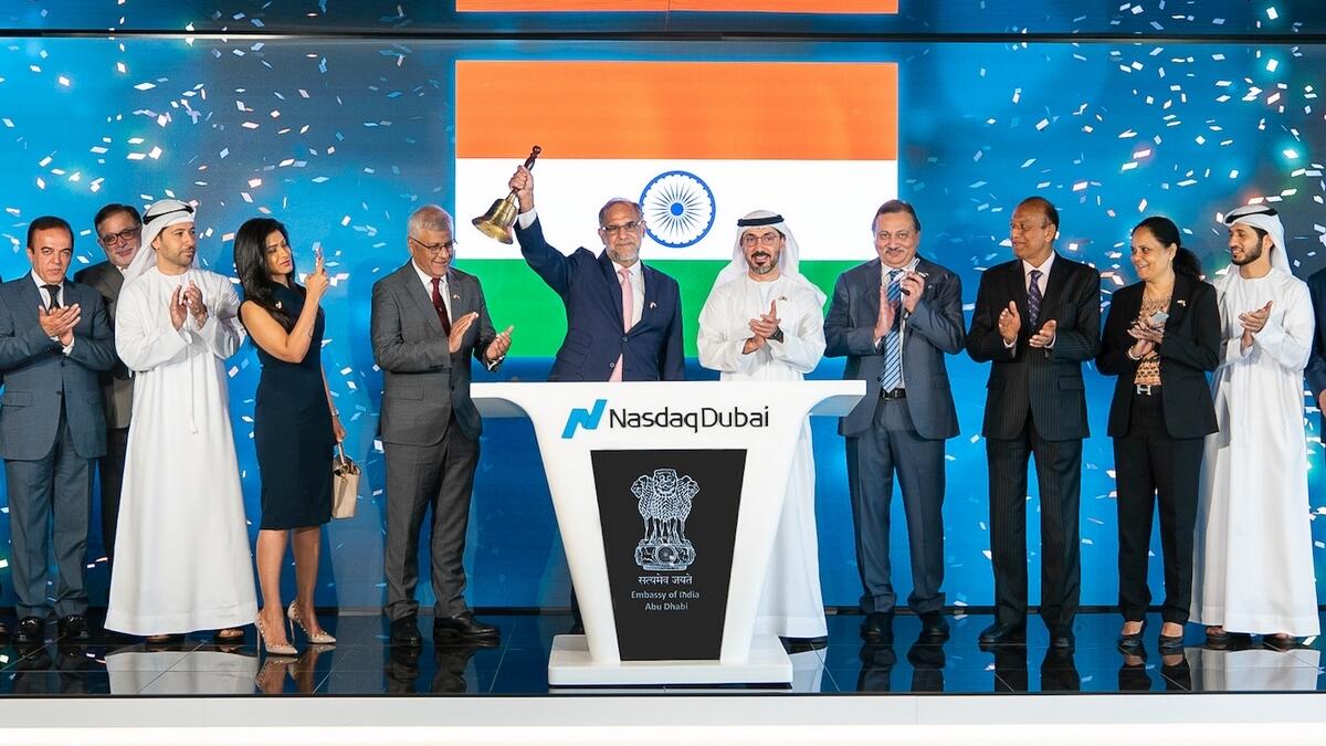Indian ambassador to UAE rings Nasdaq Dubai bell