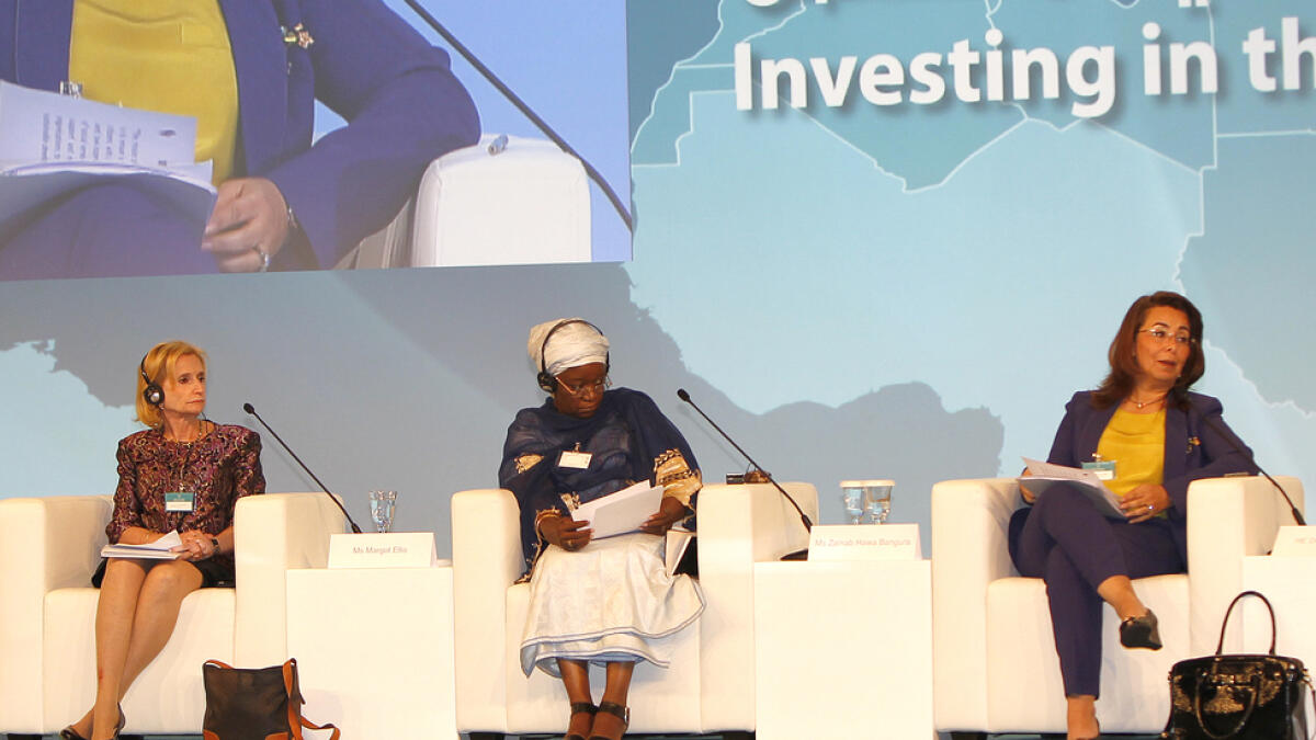 Participants during a session at the first Investing in the Future conference in Sharjah in 2014. In the second edition of the conference to be held this month, experts from various parts of the world will discuss effective means to ensure women’s  access