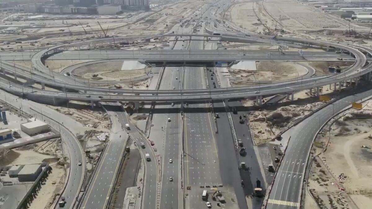 Construction works under these two phases included a flyover linking Sheikh Mohammed bin Zayed Road and Expo Road as well as two flyovers on Sheikh Mohammed bin Zayed Road to ensure a smooth traffic flow to and from the site of Expo.