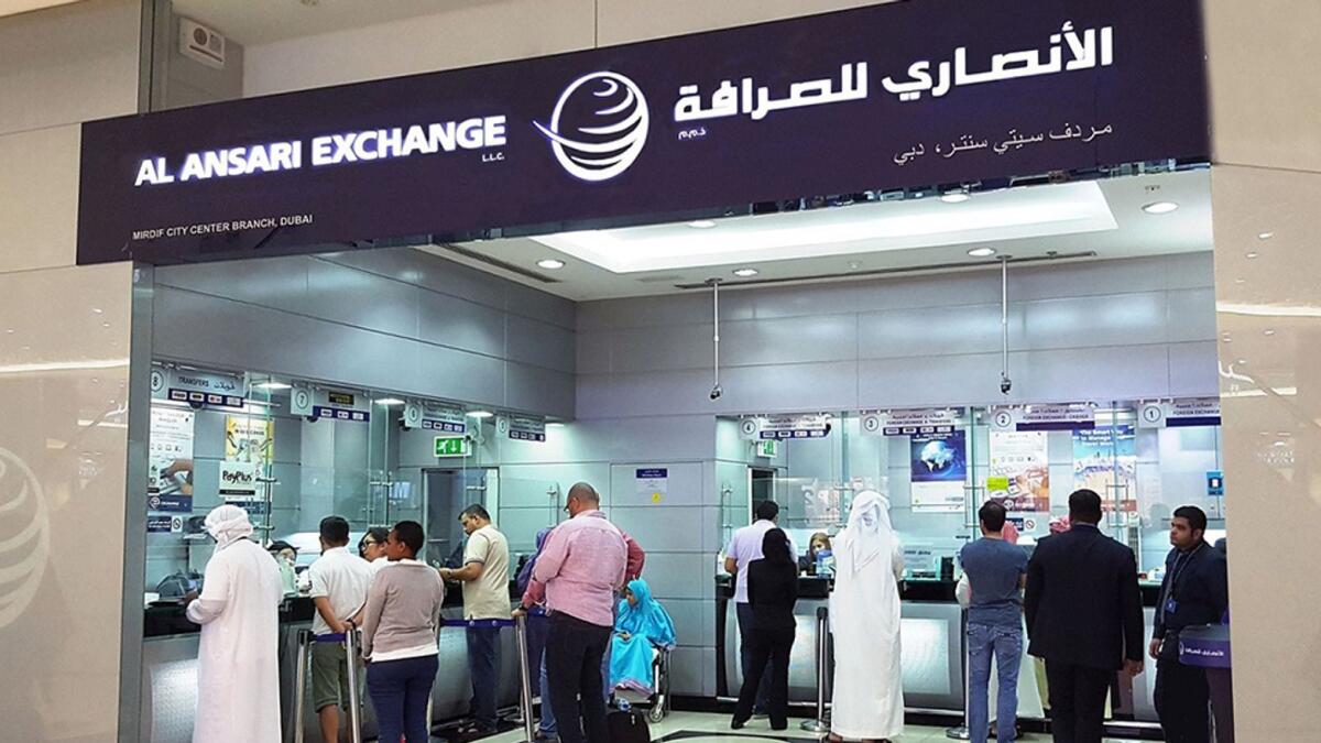 Al Ansari Exchange, the UAE-based foreign exchange and worldwide money transfer company, accounts for over 36 per cent of the local market share. — File photo