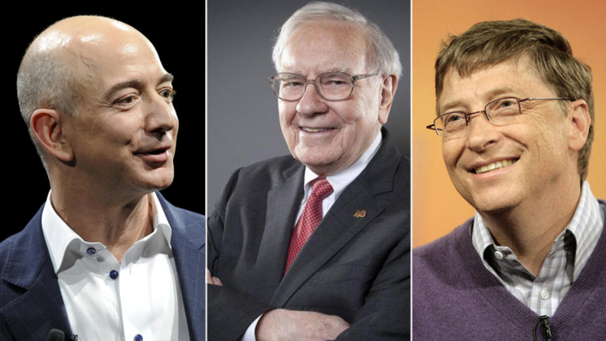 Bezos, Buffett, Gates are the worlds leading billionaires