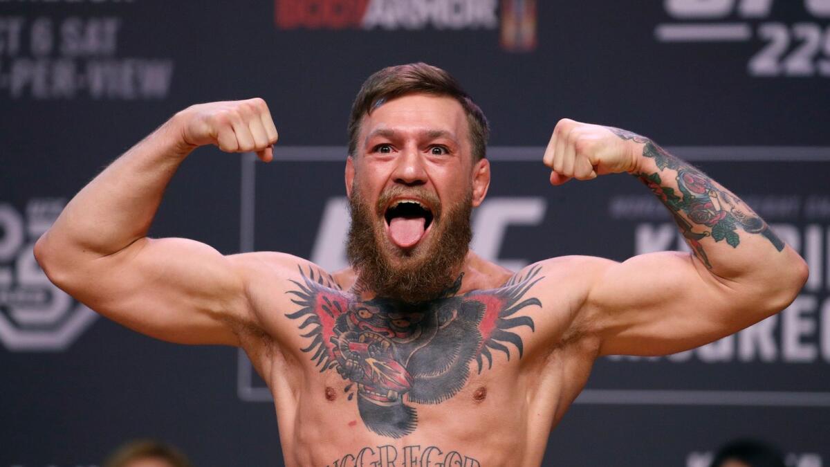 Conor McGregor will be in action in Abu Dhabi.