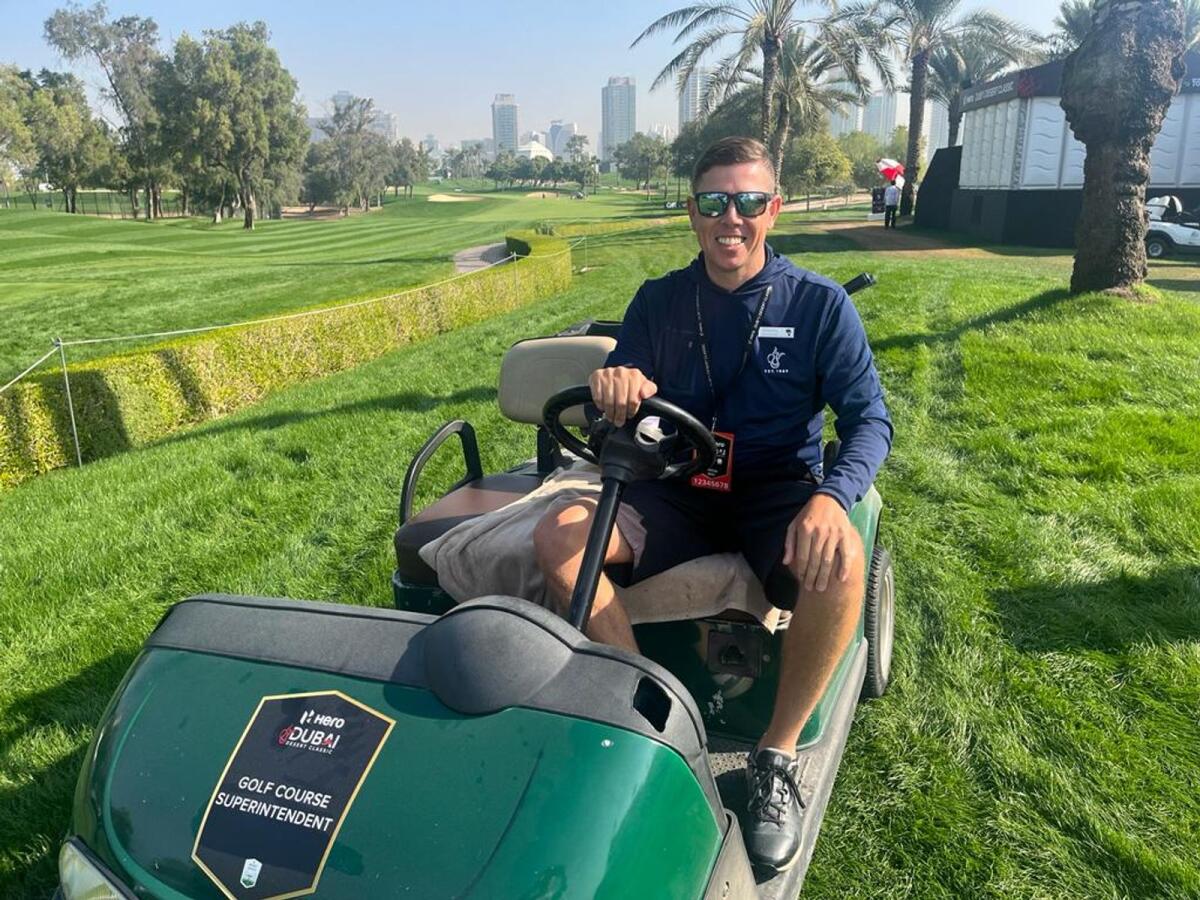 Matthew Perry has marshalled his team to present the Emirates Golf Club's Majlish Course in tip-top condition for the HERO Dubai Desert Clasic which starts on Thursday, Jan 18. - Supplied photo