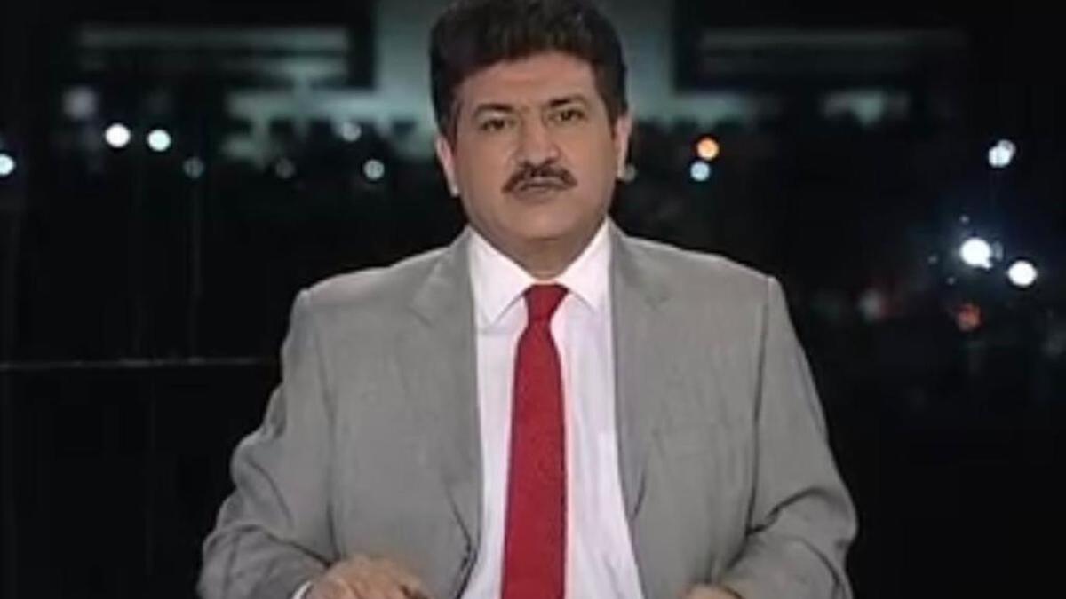 Hamid Mir was removed as host of his talk show “Capital Talk” by Geo News TV channel after he made a fiery speech at a rally against growing attacks on journalists.