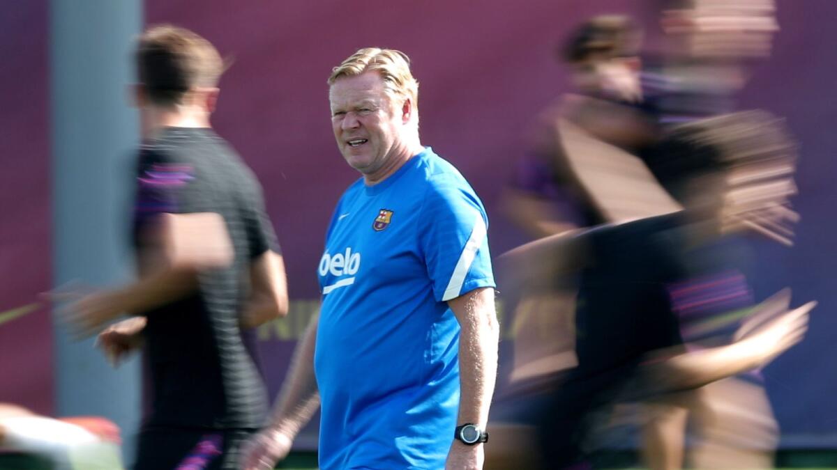 Ronald Koeman during a training session. (Reuters)
