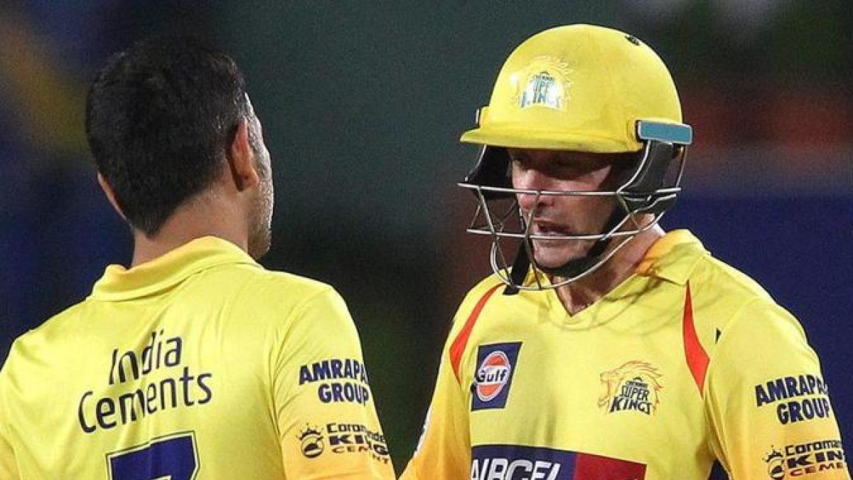 Michael Hussey (lright) had to make a tough decision to leave out MS Dhoni. -- Agencies