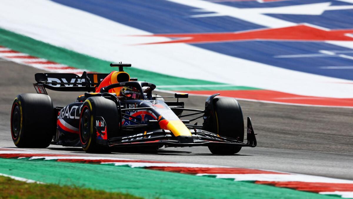 Max Verstappen of the Netherlands driving the F1 Grand Prix of United States at Circuit of The Americas on October 21, 2023 in Austin, Texas. - AFP
